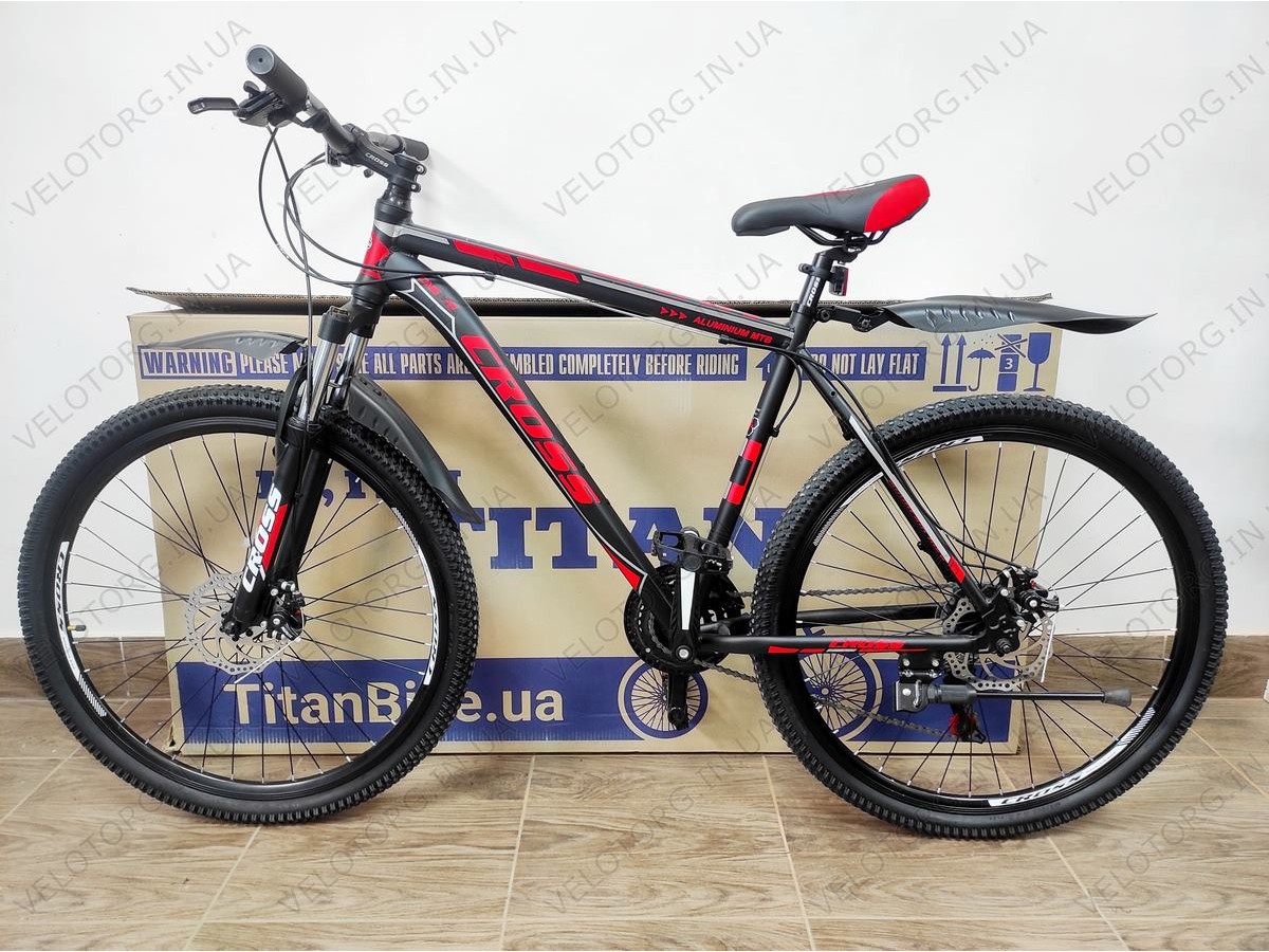 Купити Велосипед Cross Hunter 27,5 Рама-20 black-red чорно